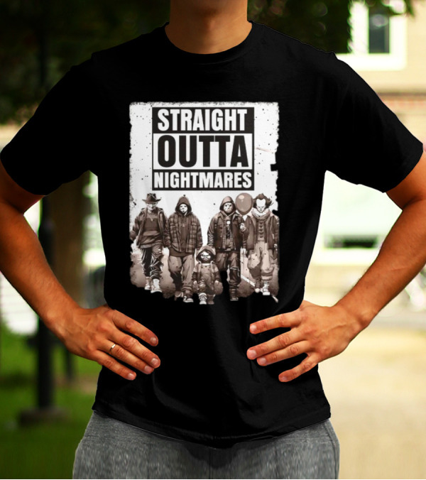 Halloween Gifts For Horror Fans Straight Outta Nightmares T-Shirt