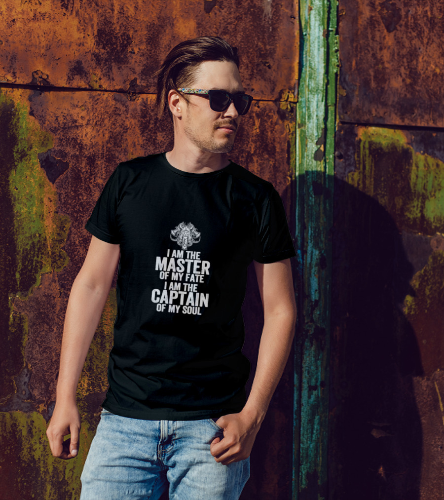 I Am The Master Of My Fate I Am The Captain Of My Soul Dragon T-Shirt