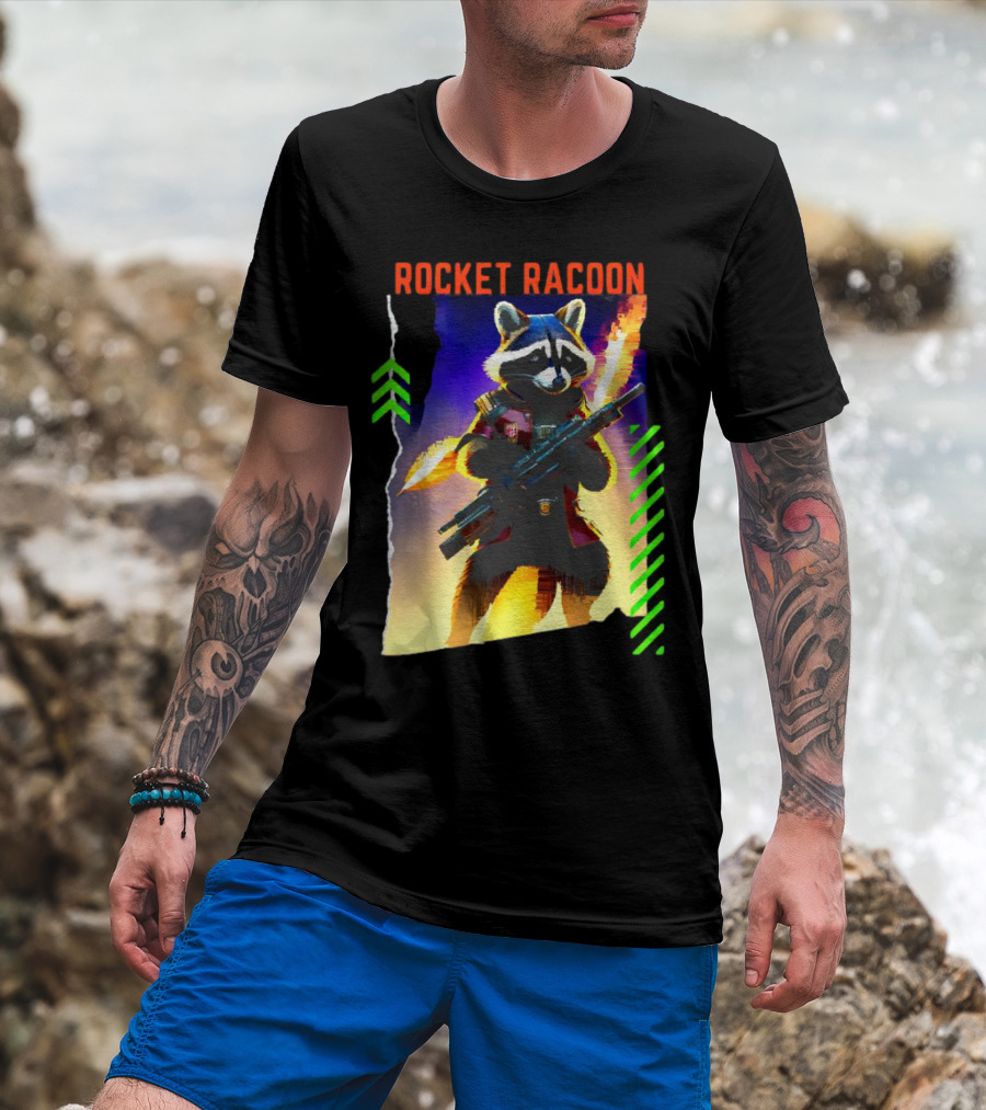 Rocket Raccoon Guardians Of The Galaxy Vol 3 Character T-Shirt