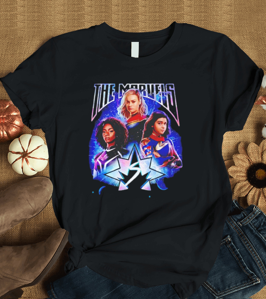 The Marvels Girls Superhero Characters Cosmic Starburst T-Shirt
