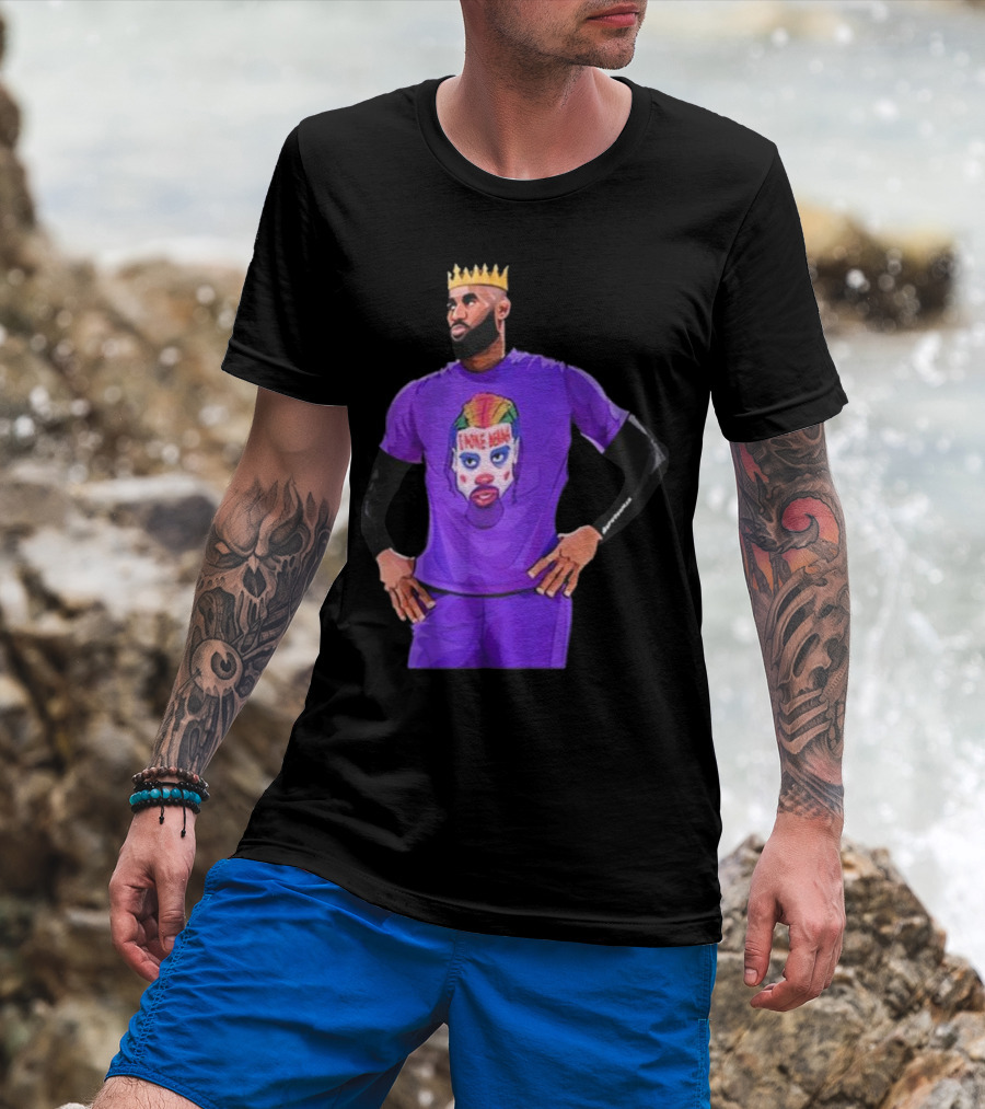 Lebron James Los Angeles Lakers I Poke Bears Crown Clown T-Shirt