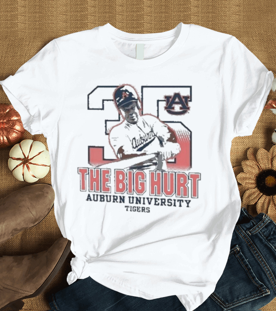 Frank Thomas #35 The Big Hurt Auburn University Tigers Baseball Legend T-Shirt