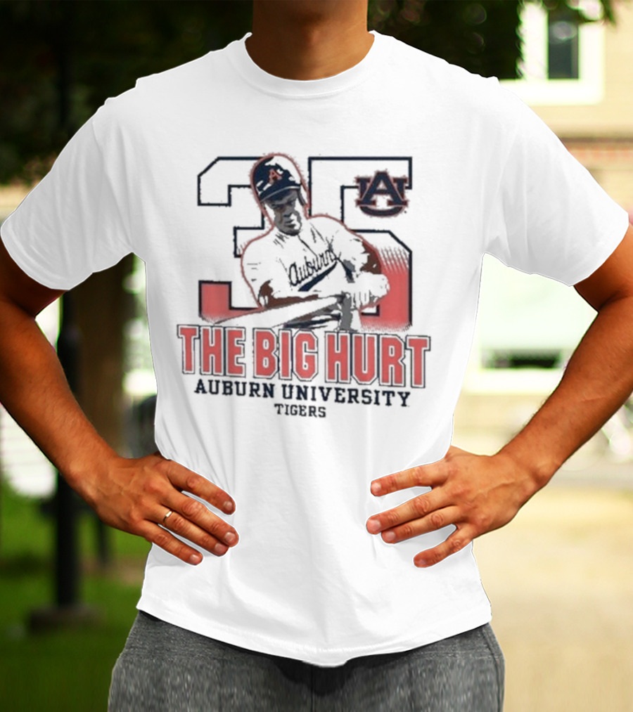 Frank Thomas #35 The Big Hurt Auburn University Tigers Baseball Legend T-Shirt