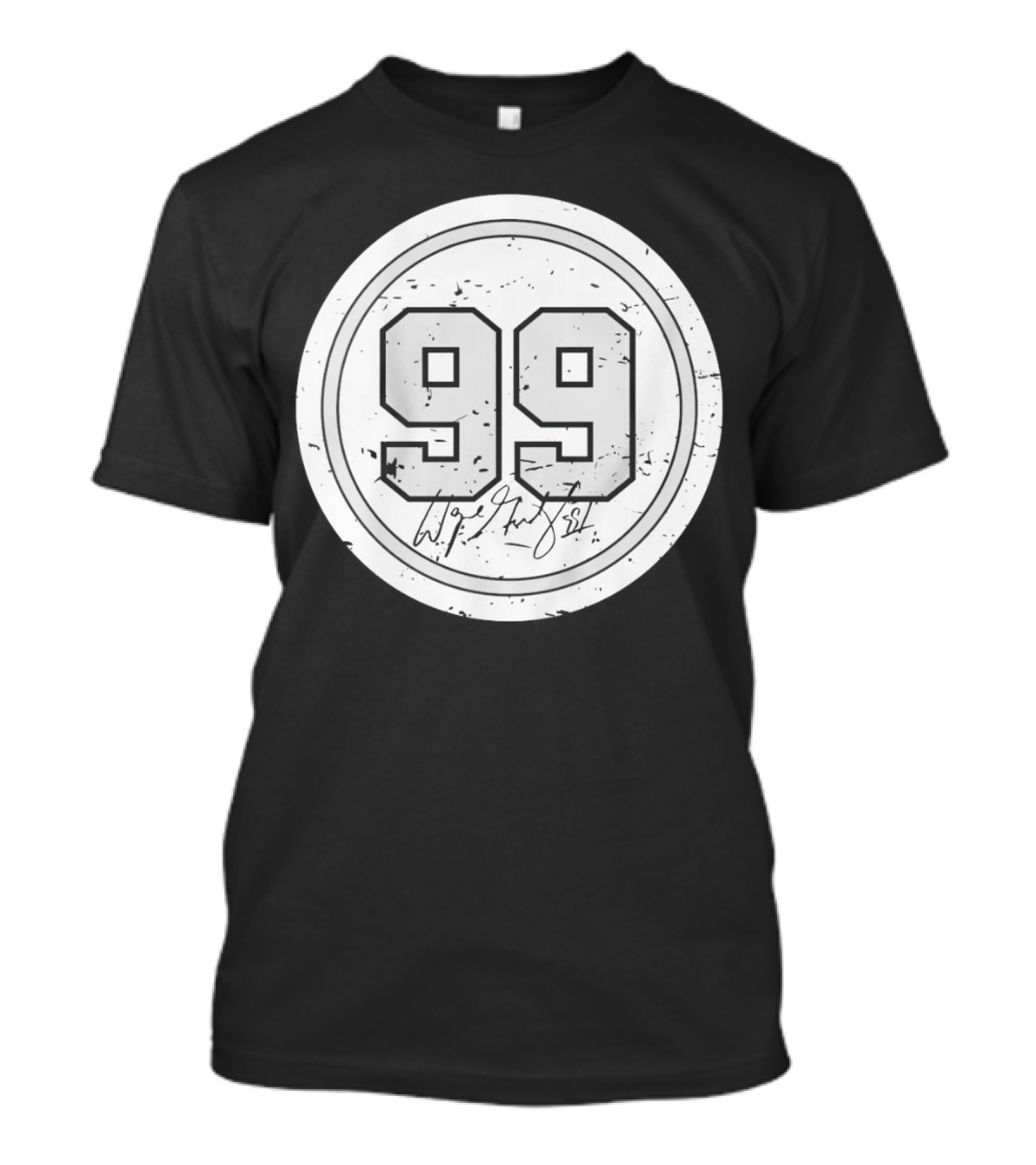 Wayne Gretzky No. 99 Circle Signature Los Angeles T-Shirt