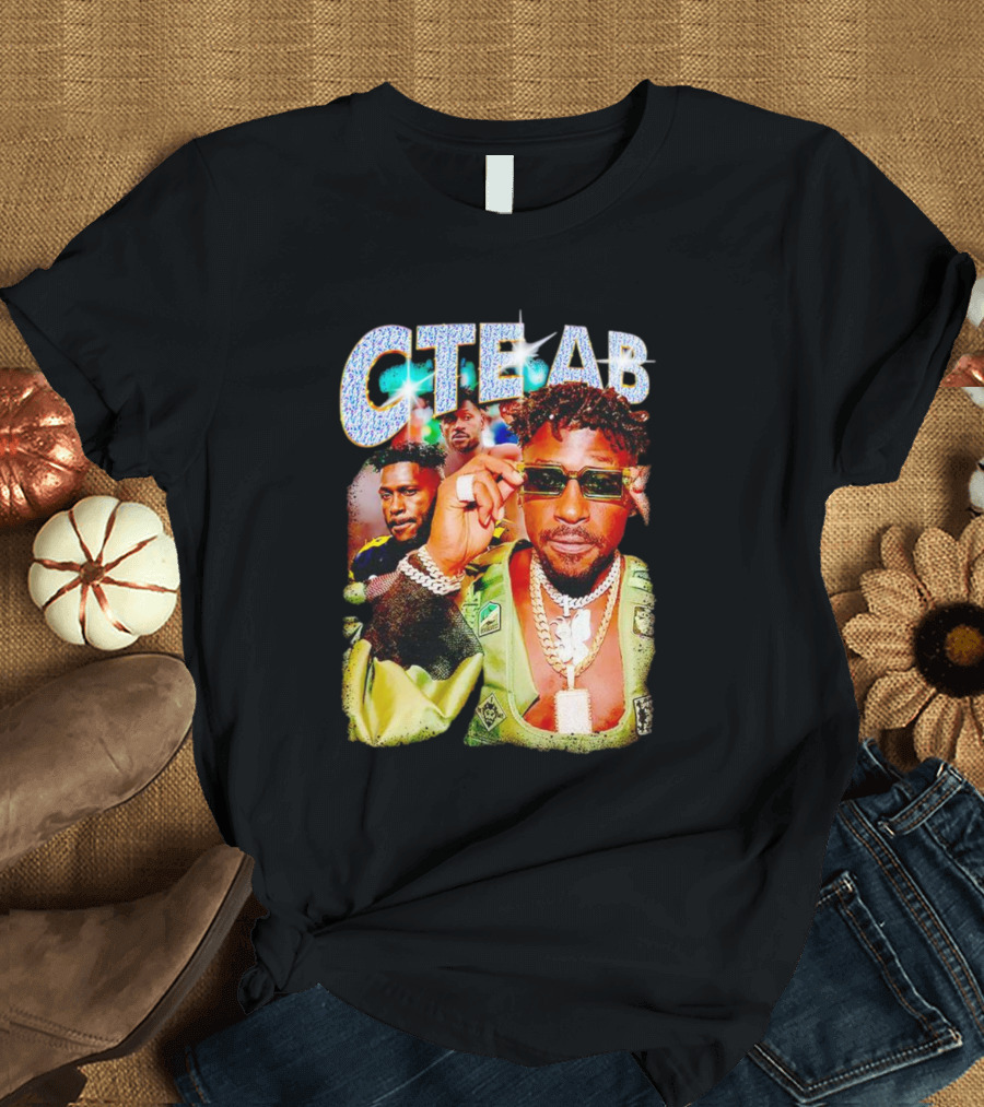 CTE AB Antonio Brown Vibrant Portrait With Sunglasses And Jewelry T-Shirt