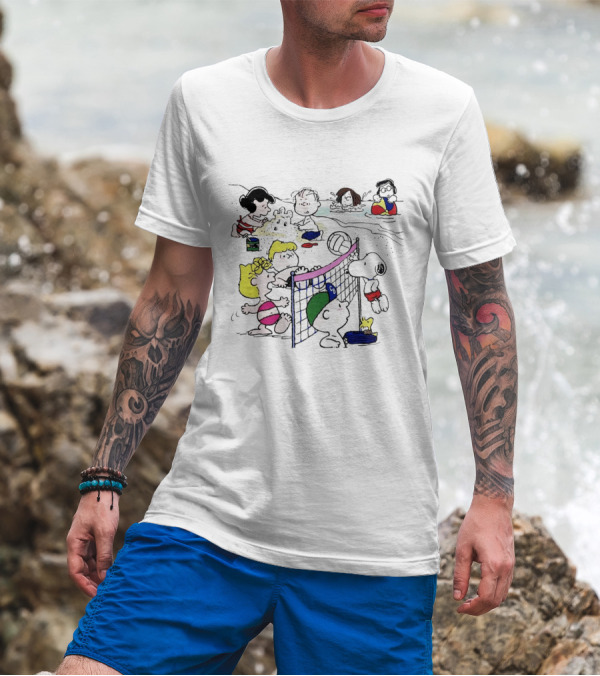 Hello Summer The Peanuts Beach Volleyball Fun T-Shirt