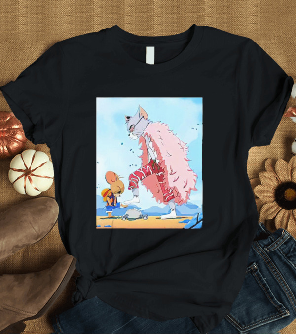 Tom And Jerry Dressrosa One Piece Style Showdown T-Shirt
