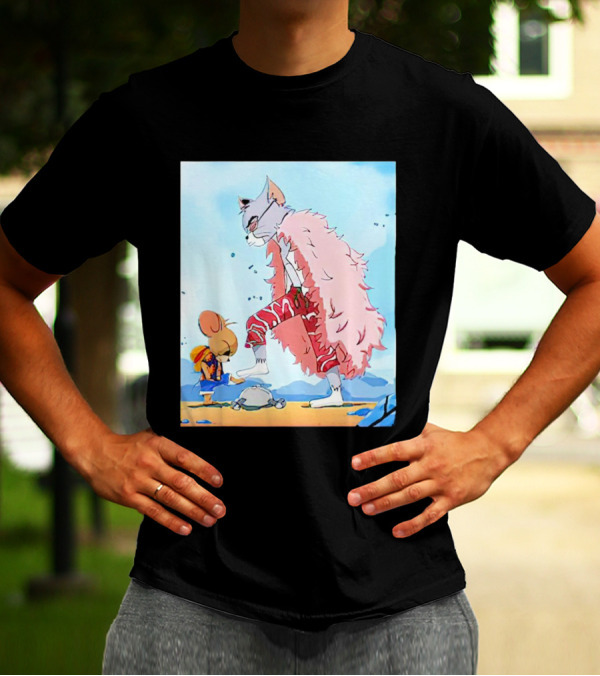 Tom And Jerry Dressrosa One Piece Style Showdown T-Shirt