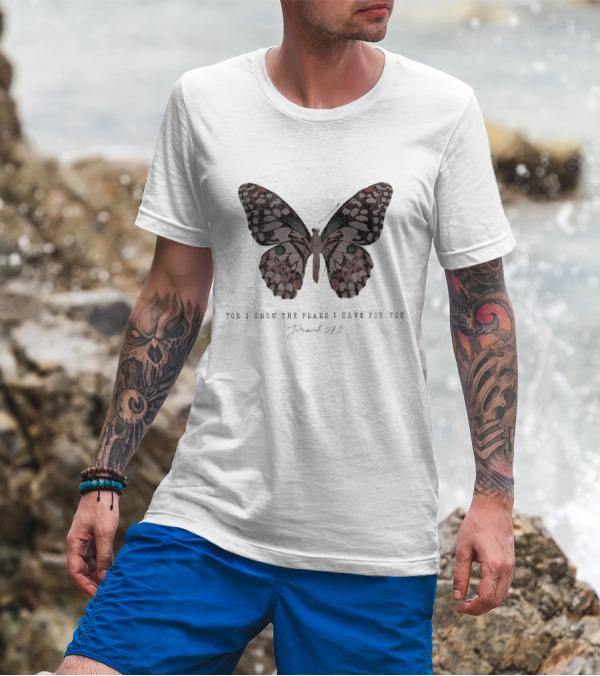 For I Know The Plans I Have For You Jeremiah 29:11 Butterfly T-Shirt