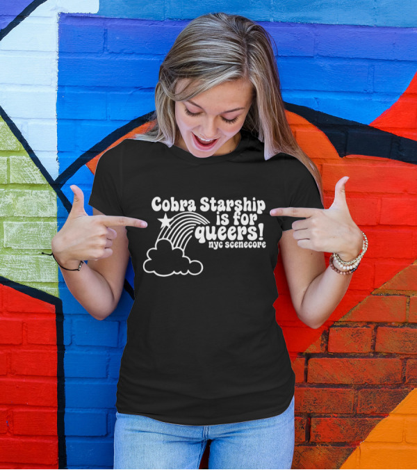 Cobra Starship Is For Queers NYC Scenecore Rainbow Cloud Star T-Shirt