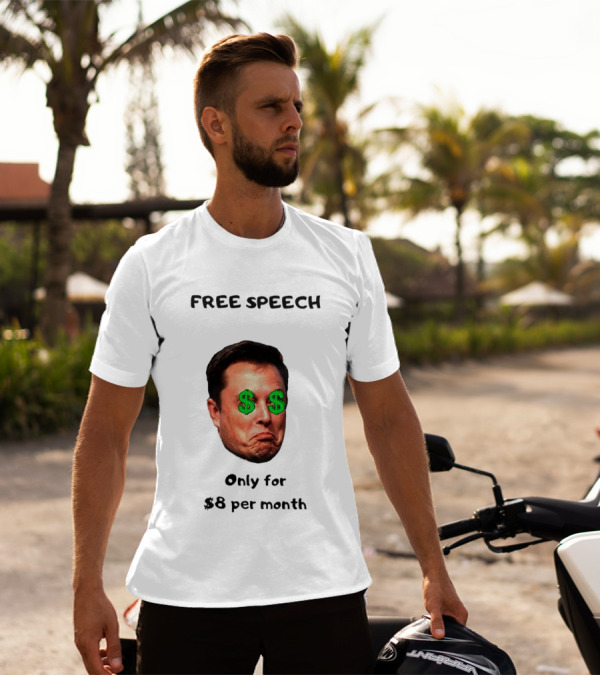 FREE SPEECH Only For $8 Per Month Dollar Eyes T-Shirt