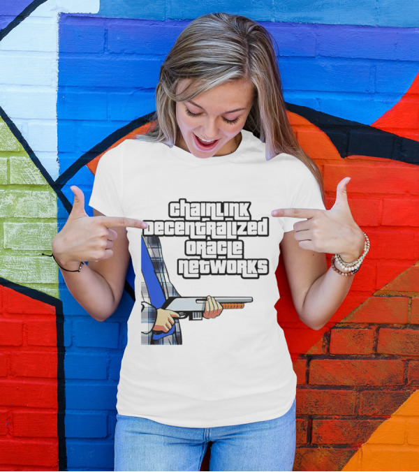 Chainlink Decentralized Oracle Networks Plaid Shirt Shotgun T-Shirt