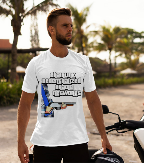 Chainlink Decentralized Oracle Networks Plaid Shirt Shotgun T-Shirt