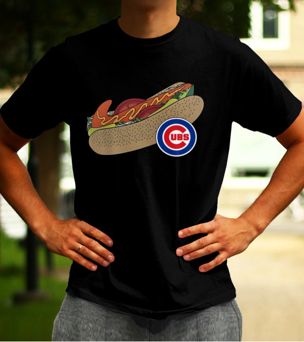 Chicago Cubs Hot Dog Classic Icon T-Shirt
