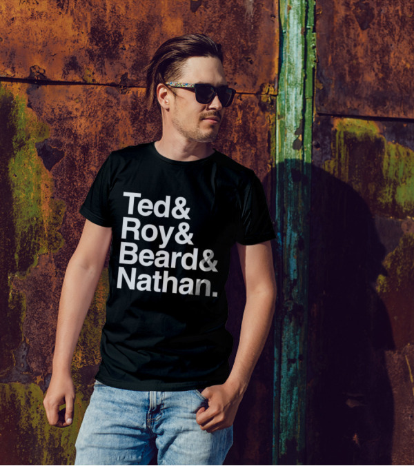 Ted Roy Beard And Nathan Text Block T-Shirt