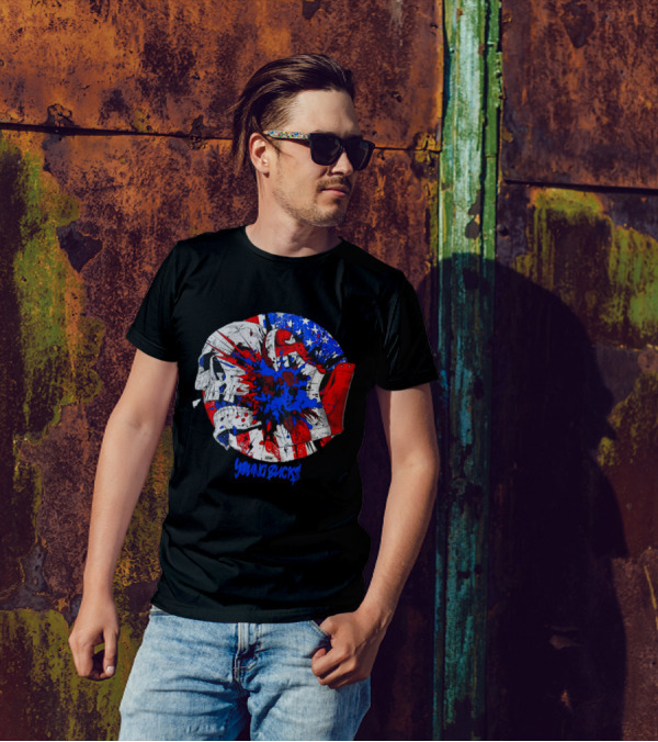 Young Bucks AEW Explosive American Skull Burst T-Shirt