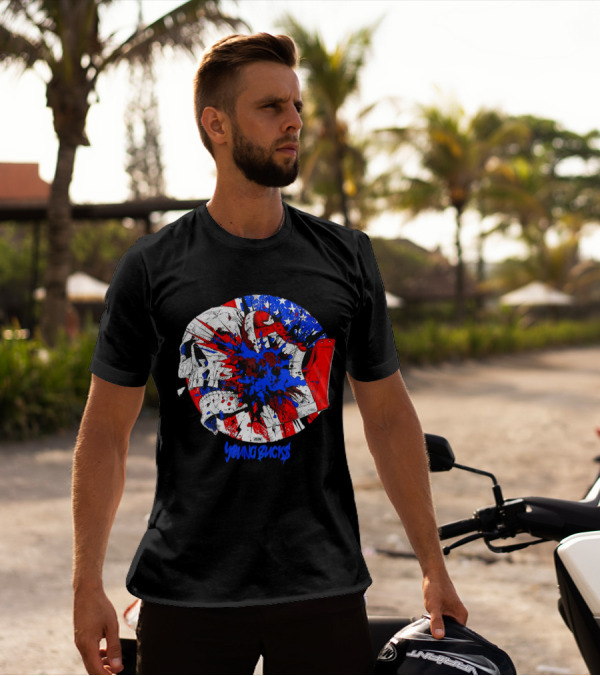 Young Bucks AEW Explosive American Skull Burst T-Shirt