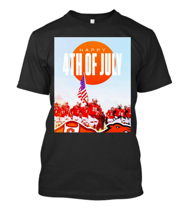 Happy 4th Of July Campbell Fighting Camels Football Team T-Shirt