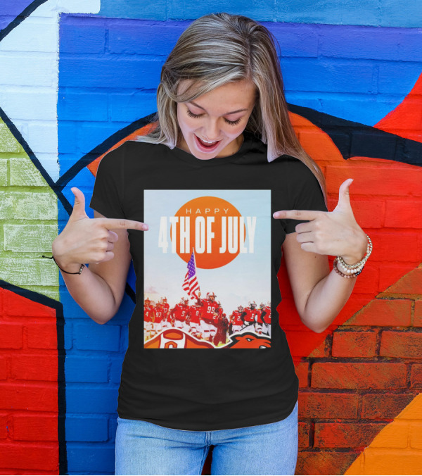 Happy 4th Of July Campbell Fighting Camels Football Team T-Shirt