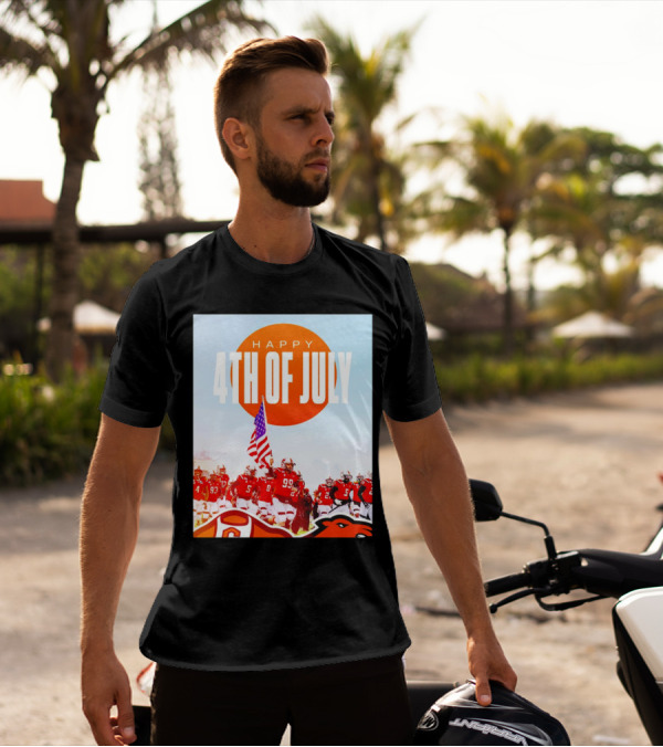 Happy 4th Of July Campbell Fighting Camels Football Team T-Shirt