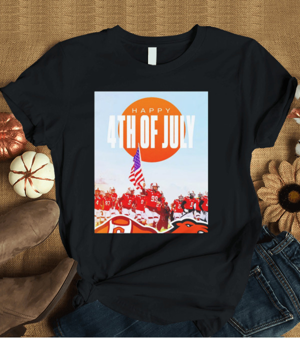 Happy 4th Of July Campbell Fighting Camels Football Team T-Shirt
