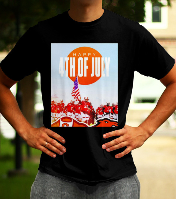 Happy 4th Of July Campbell Fighting Camels Football Team T-Shirt