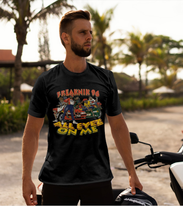 Freaknik 96 All Eyez On Me Party Scene With Cars And Dancers T-Shirt