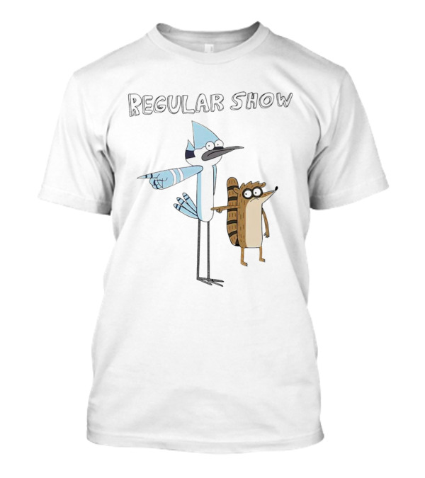 Mordecai And Rigby Pointing Regular Show T-Shirt