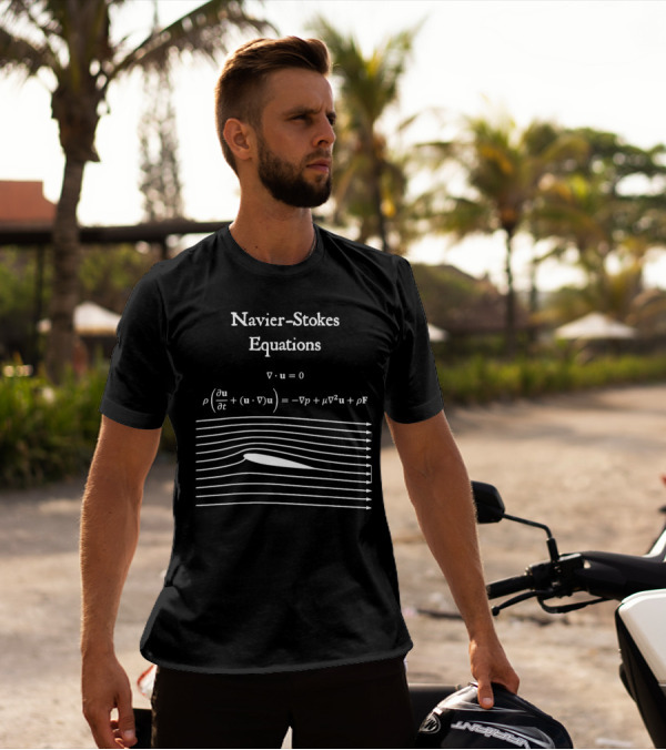 Navier Stokes Equations Physics Math Teacher Nerdy Gift Fluid Dynamics Equation Diagram T-Shirt