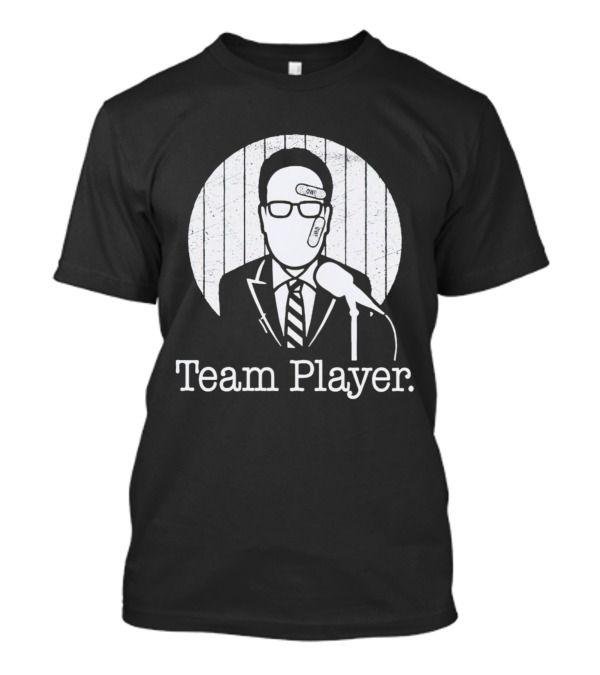Nestor Cortes John Sterling Team Player Band-Aid Microphone T-Shirt