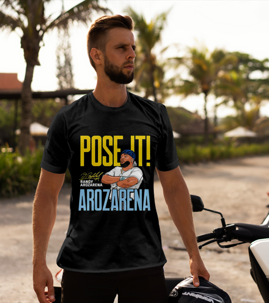 Pose It Randy Arozarena Arozarena Signature Tampa Bay Rays T-Shirt
