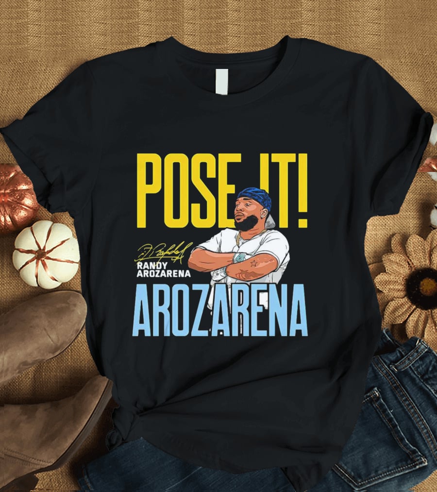 Pose It Randy Arozarena Arozarena Signature Tampa Bay Rays T-Shirt