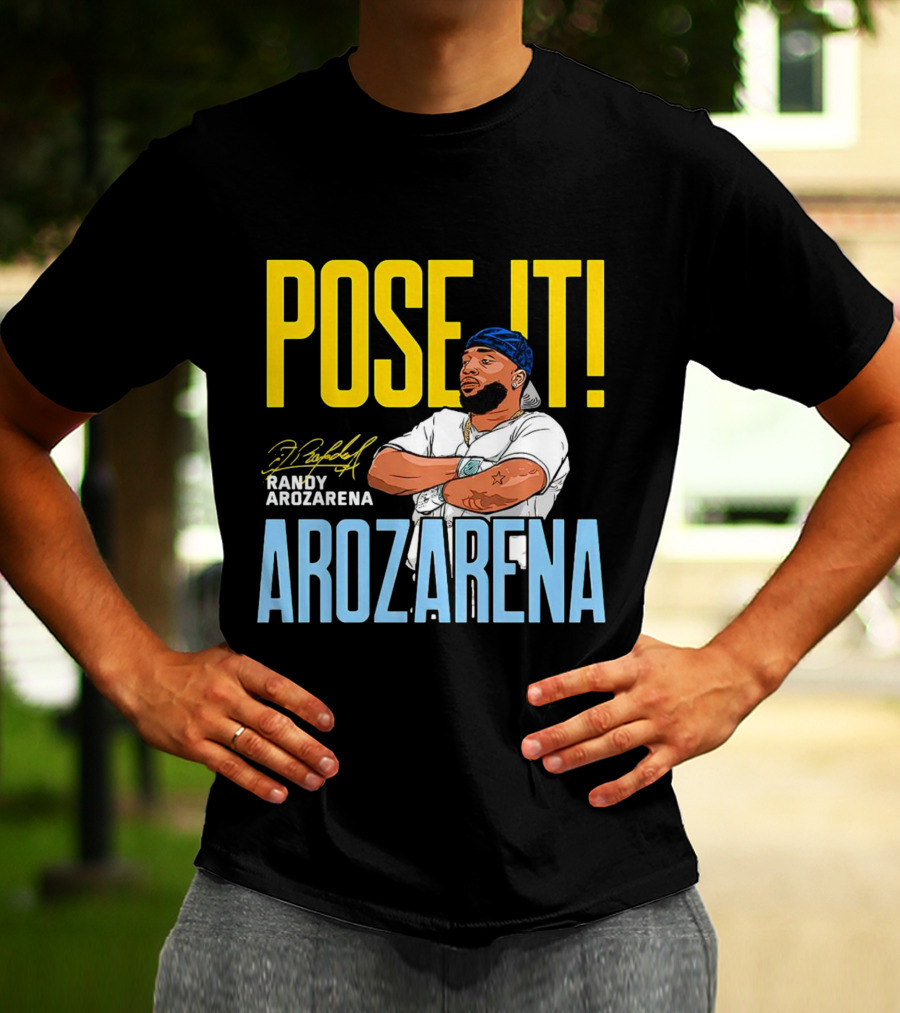 Pose It Randy Arozarena Arozarena Signature Tampa Bay Rays T-Shirt