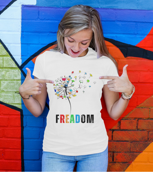 Freadom Dandelion Book Lover T-Shirt