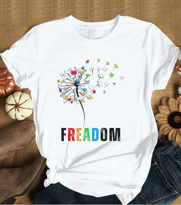 Freadom Dandelion Book Lover T-Shirt