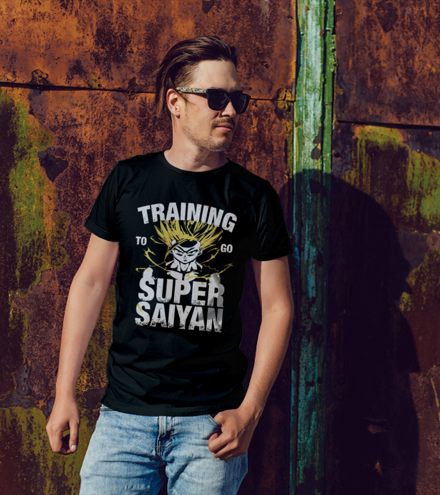 Training To Go Super Saiyan Gohan Anime Power Level Transformation T-Shirt