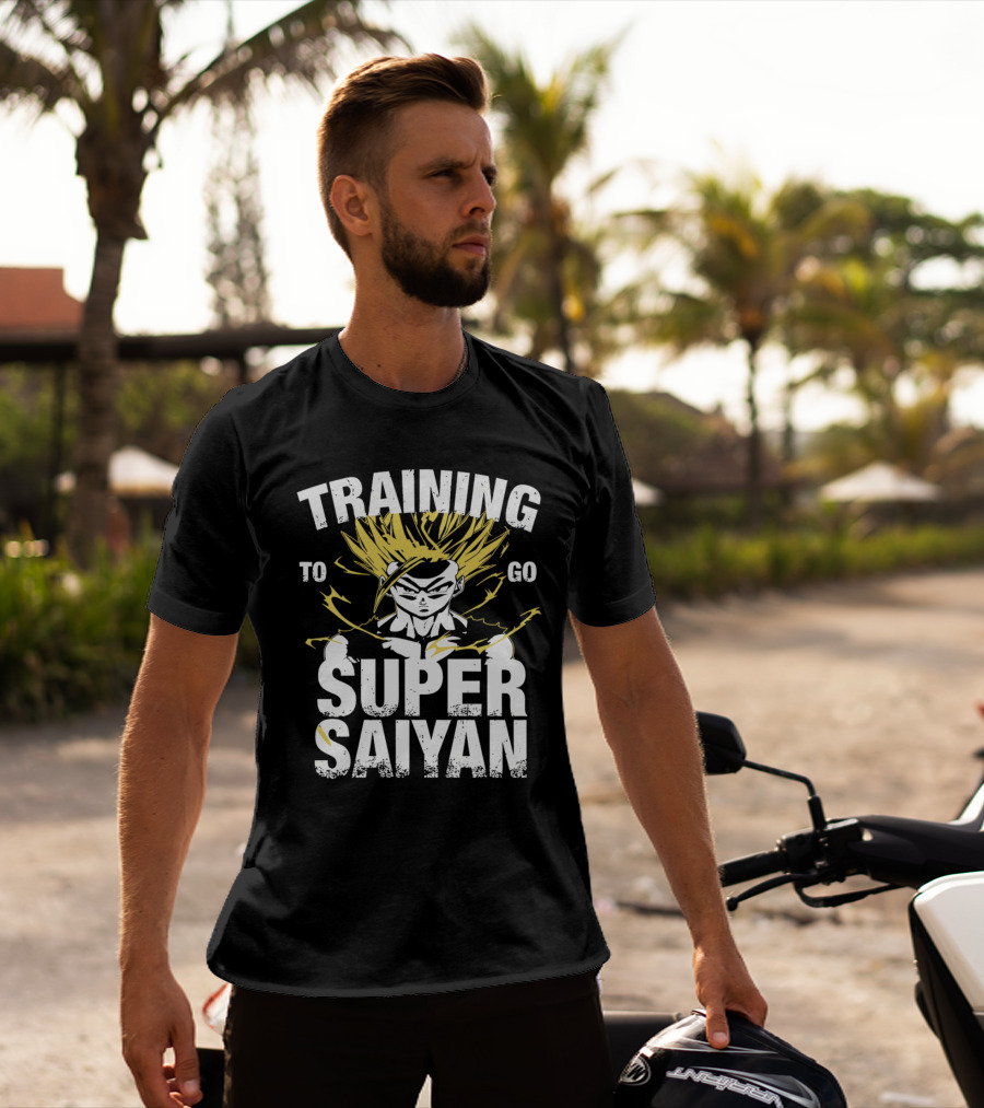 Training To Go Super Saiyan Gohan Anime Power Level Transformation T-Shirt