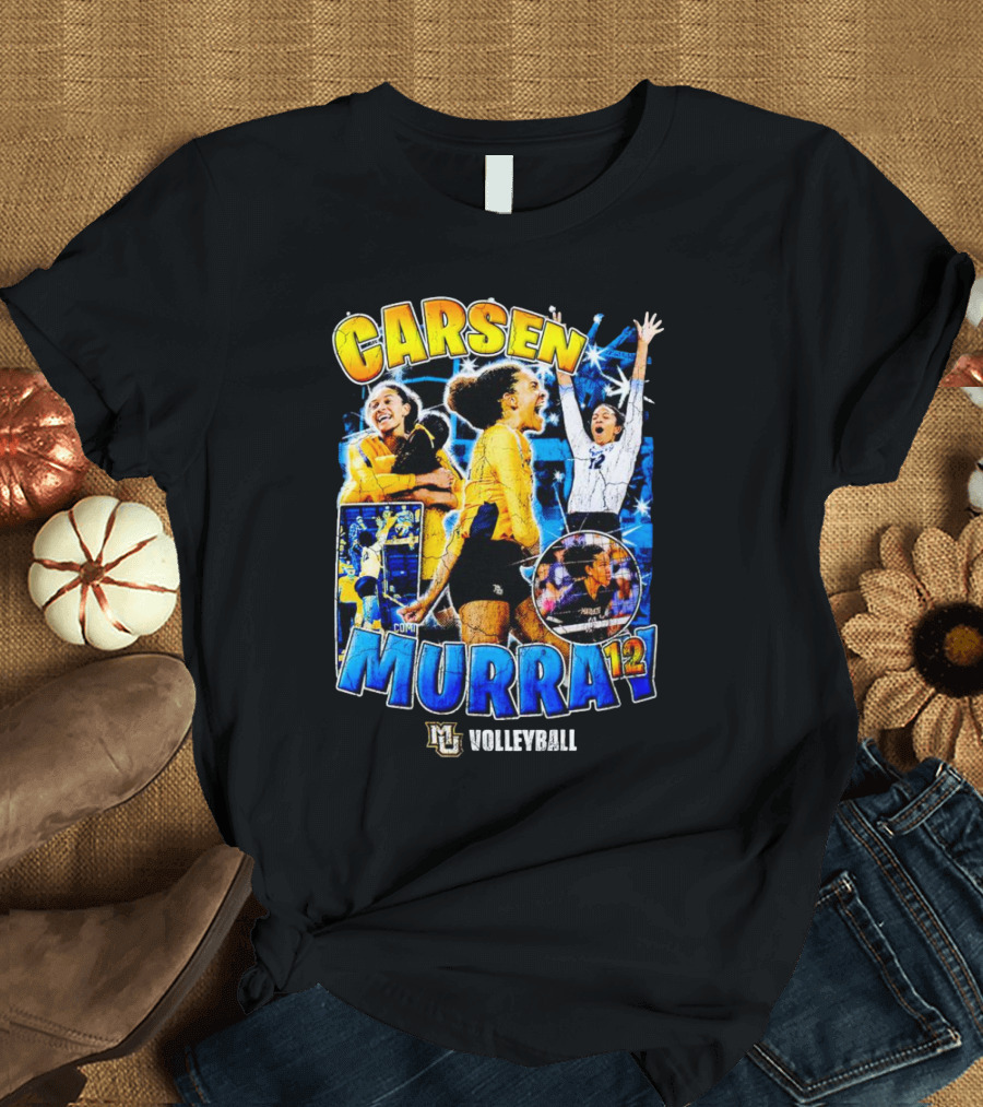 Carsen Murray 12 Marquette University Volleyball Mural T-Shirt