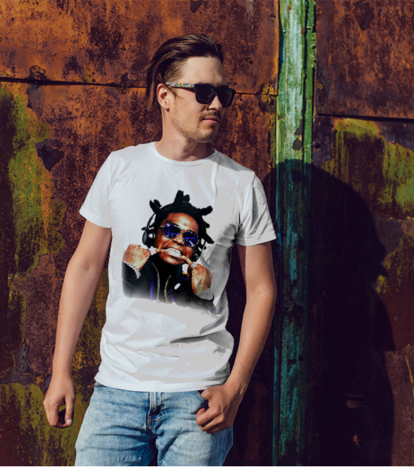 Kodak Black Rapper With Blue Sunglasses Grills And Jewelry T-Shirt