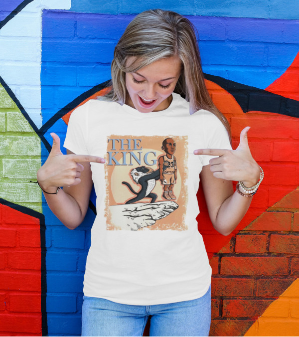 The King Michael Jordan Simba Parody With Rafiki And Basketball Jersey T-Shirt