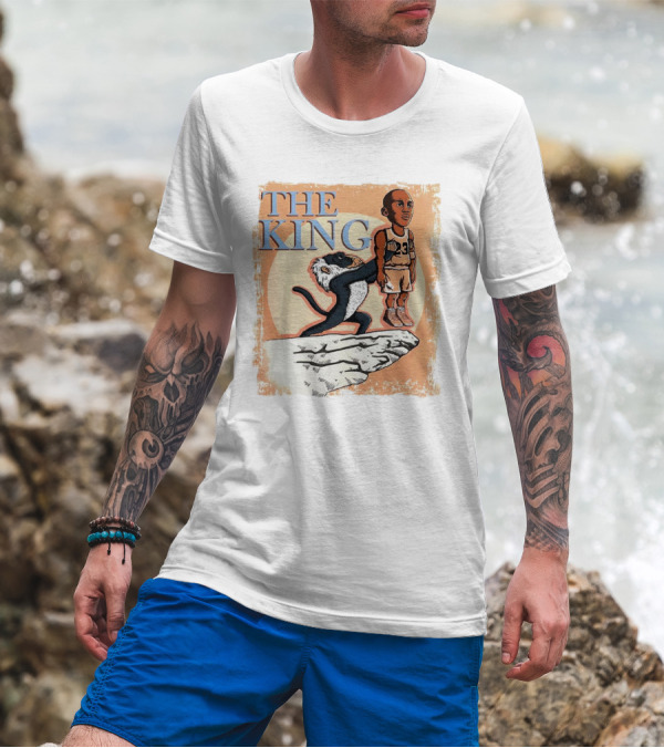 The King Michael Jordan Simba Parody With Rafiki And Basketball Jersey T-Shirt