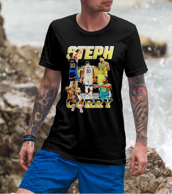 Steph Curry Golden State Warriors NBA Champion Iconic Moments T-Shirt