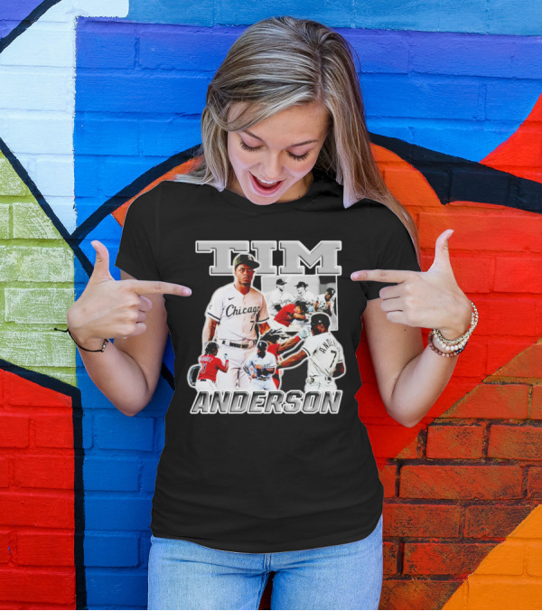 Tim Anderson Chicago White Sox Baseball Collage T-Shirt