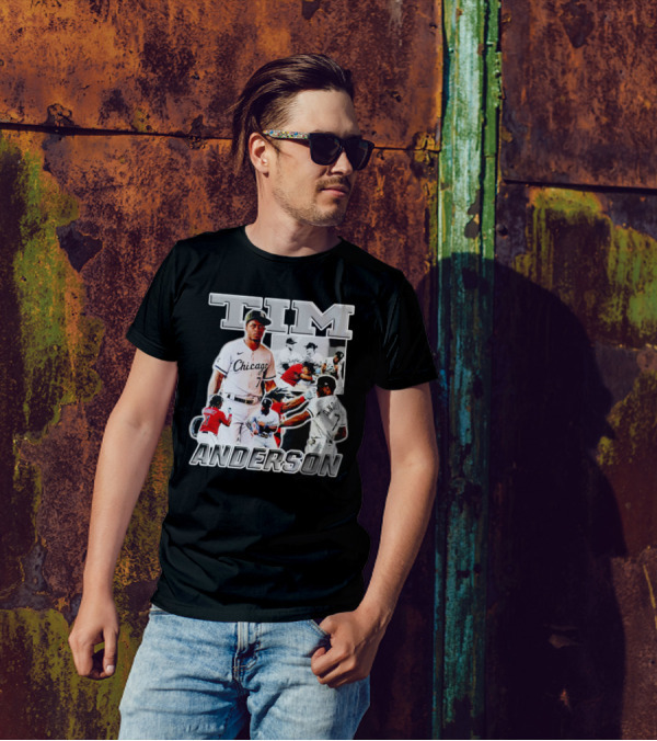 Tim Anderson Chicago White Sox Baseball Collage T-Shirt