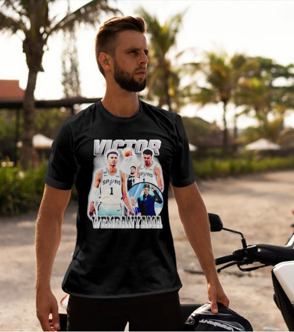 Victor Wembanyama Spurs Basketball Player NBA Draft Highlight T-Shirt
