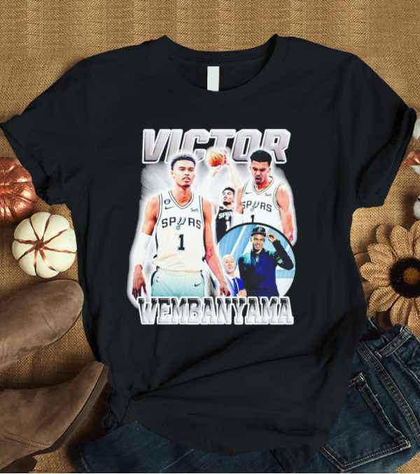 Victor Wembanyama Spurs Basketball Player NBA Draft Highlight T-Shirt