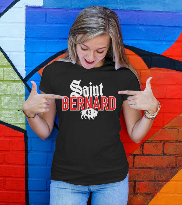 Saint Bernard 43 Buffalo Red White Iconic Sports T-Shirt