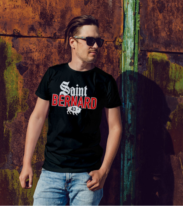 Saint Bernard 43 Buffalo Red White Iconic Sports T-Shirt
