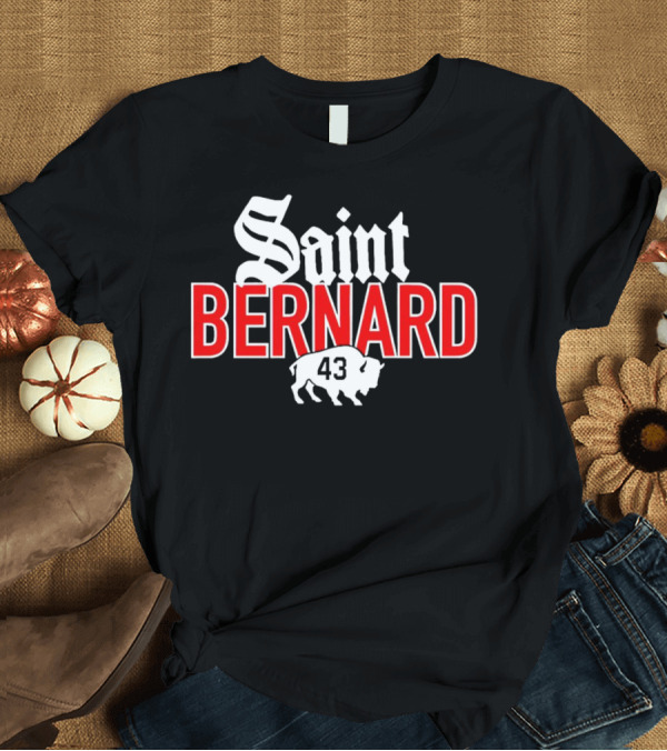 Saint Bernard 43 Buffalo Red White Iconic Sports T-Shirt