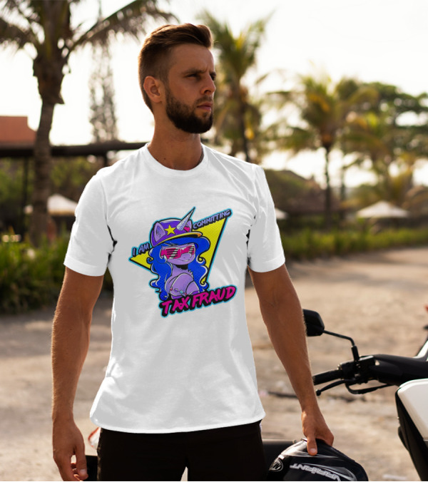 I Am Committing Tax Fraud Unicorn With Sunglasses And Hat T-Shirt
